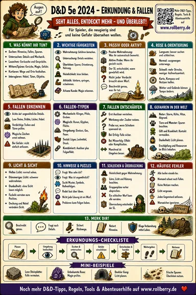CheatSheet Erkundung und Fallen